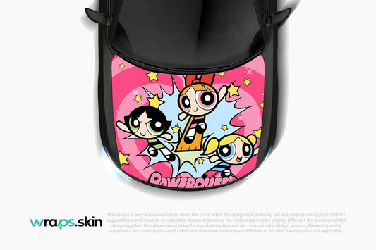 Premium Custom Anime Character Hood Wrap Super Heroines Trio Series