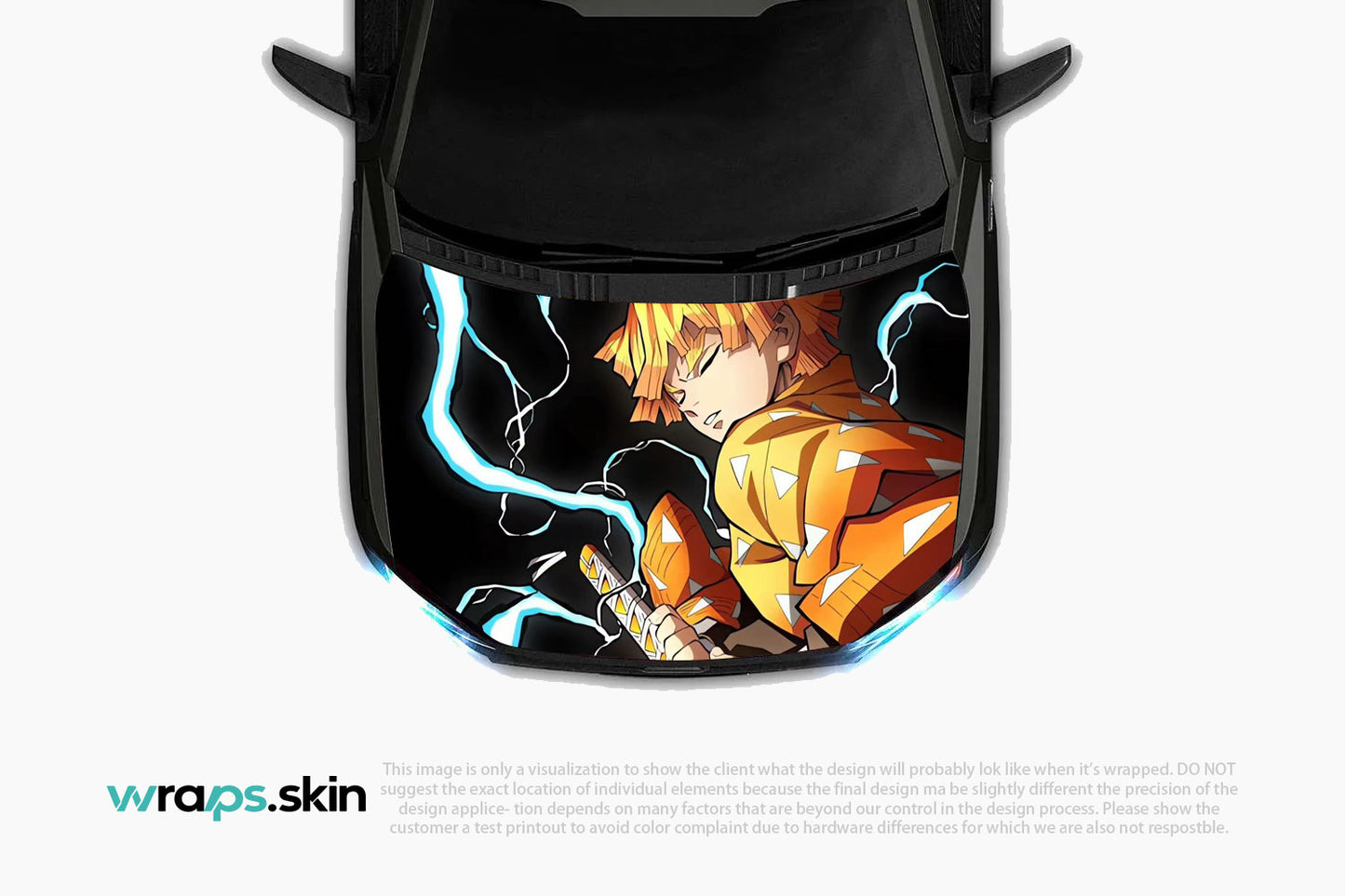Lightning Strike Premium Custom Hood Wrap