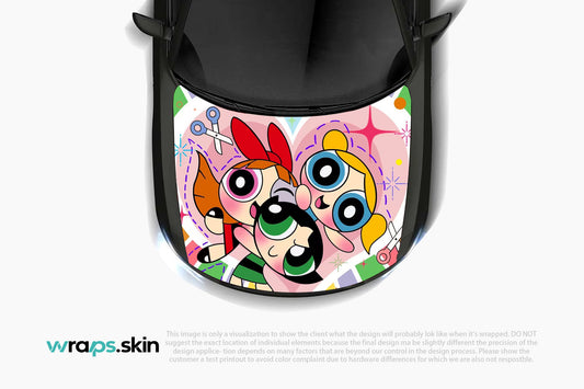 Premium Custom Anime Character Hood Wrap Sweet Sisters Portrait Series