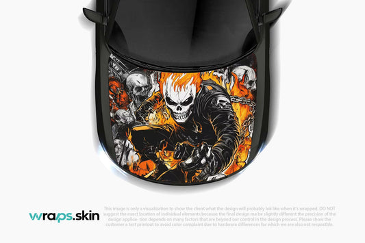 Premium Custom Anime Character Hood Wrap Blazing Skull Dominion Series