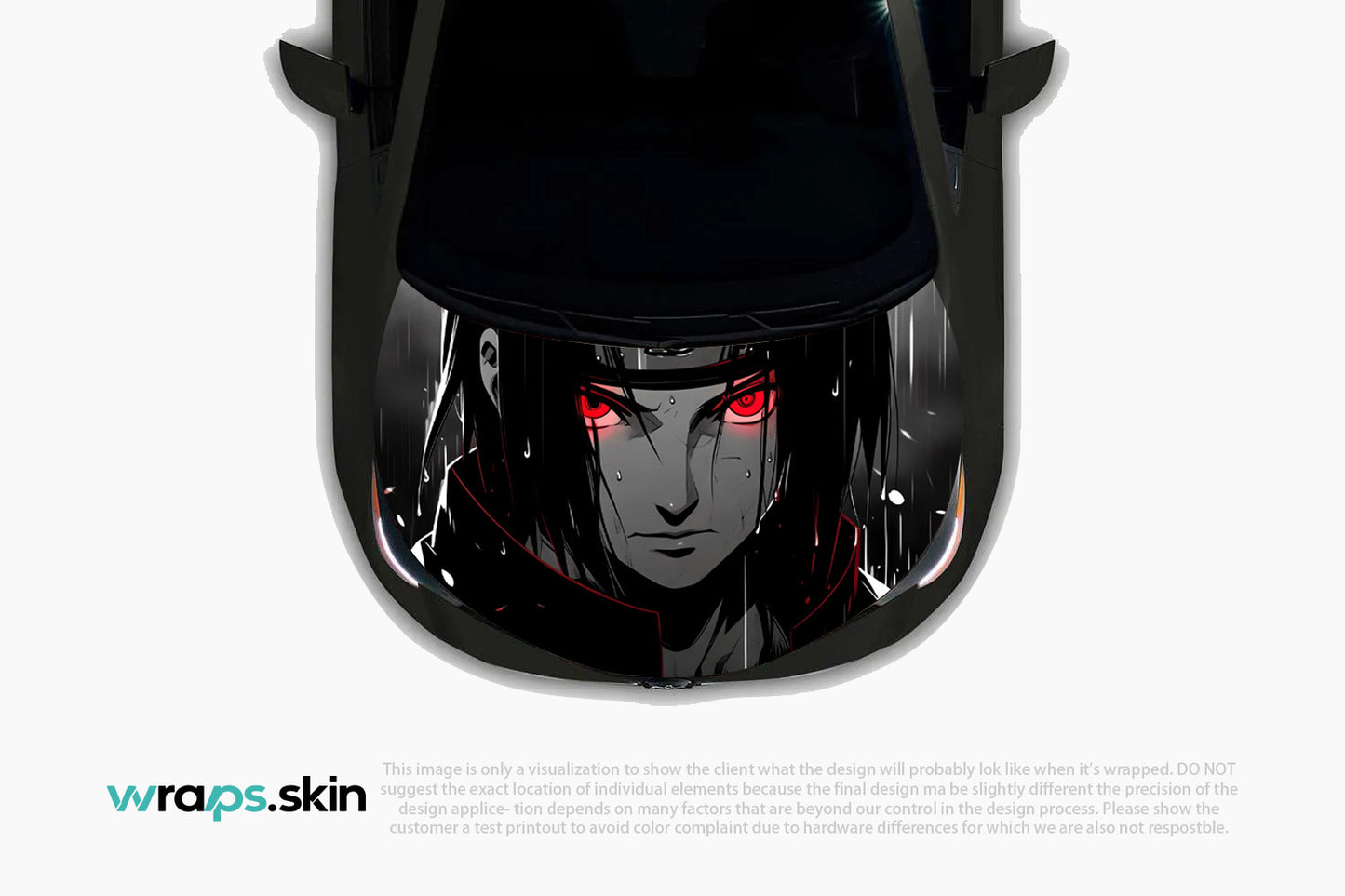 Crimson Gaze Premium Custom Hood Wrap