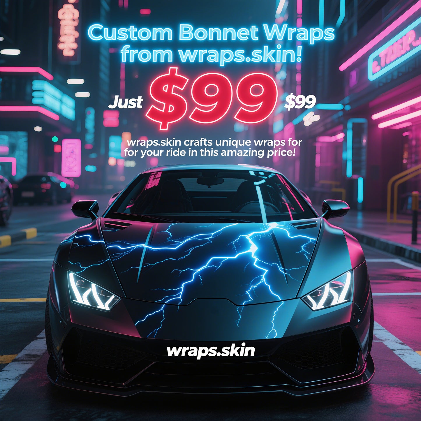 Hood Wrap Custom Print Sales