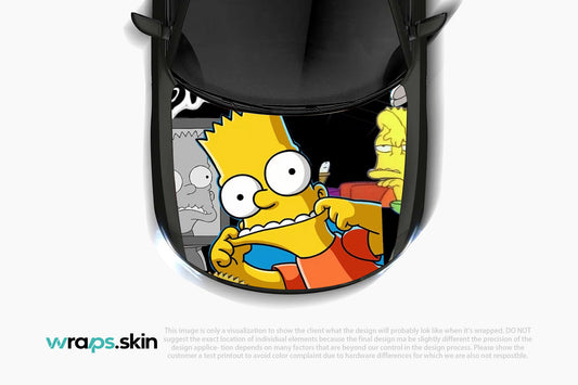Yellow Family Mayhem Premium Custom Hood Wrap