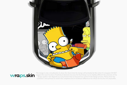 Yellow Family Mayhem Premium Custom Hood Wrap